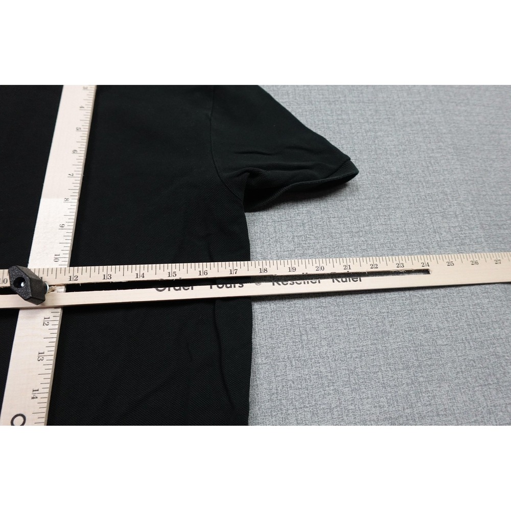 Lacoste For J.Crew Polo Mens Size 4 Black Cotton Knit Logo Soft Stretch Collared - Picture 6 of 8